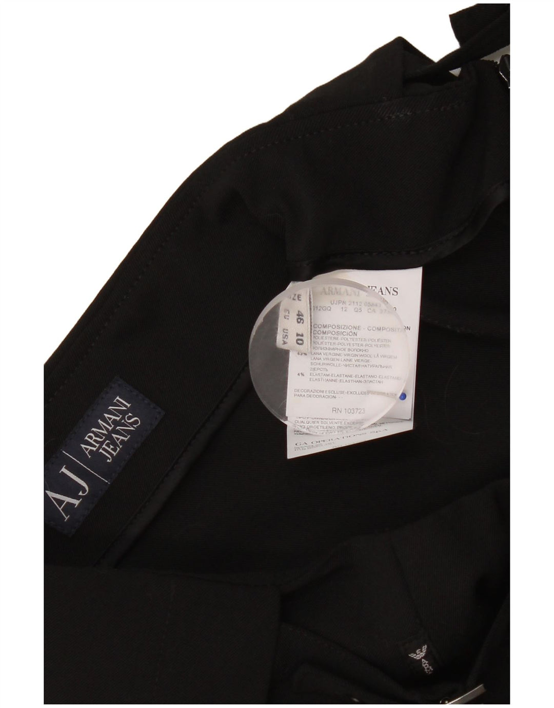 Armani Minifalda para mujer US 10 grande W34 poliéster negro