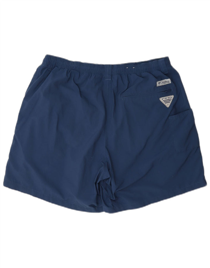 Pantalones cortos deportivos Columbia Cargo para hombre Nylon azul marino mediano