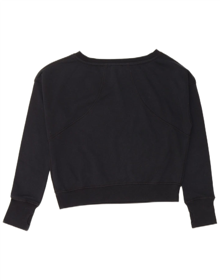 NIKE Sudadera con gráfico corto para niñas 13-14 años XL Algodón negro