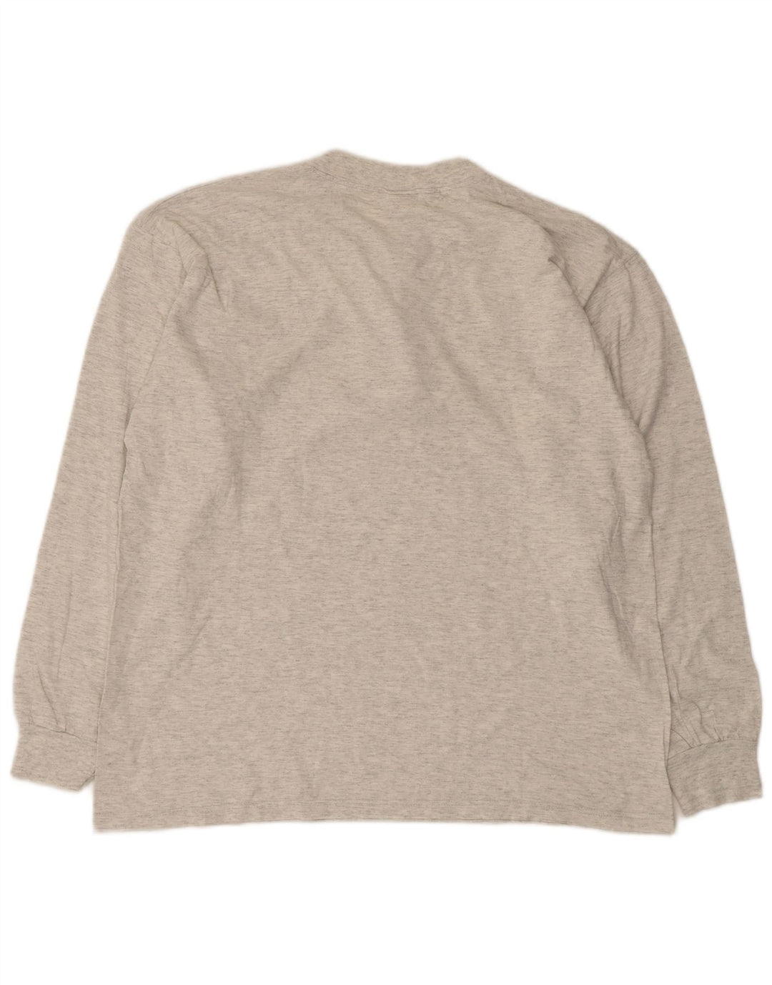 Champion Camiseta de manga larga para hombre XL Algodón moteado gris