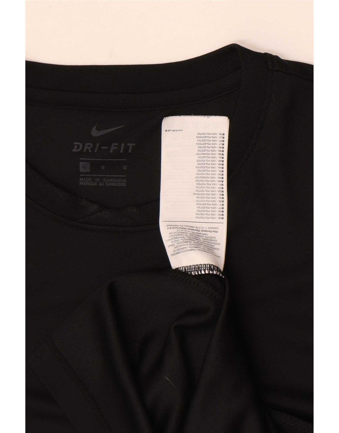 Nike - Camiseta Dri Fit para hombre, talla grande, poliéster negro