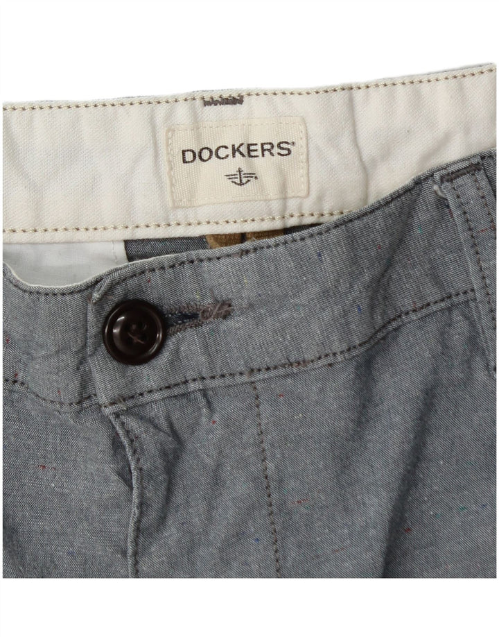 Dockers Pantalones cortos chinos para hombre W32 Algodón gris medio