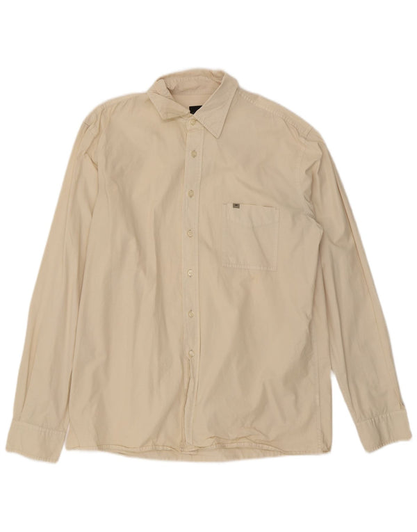 Camisa Gas Hombre XL Algodón Blanco Roto