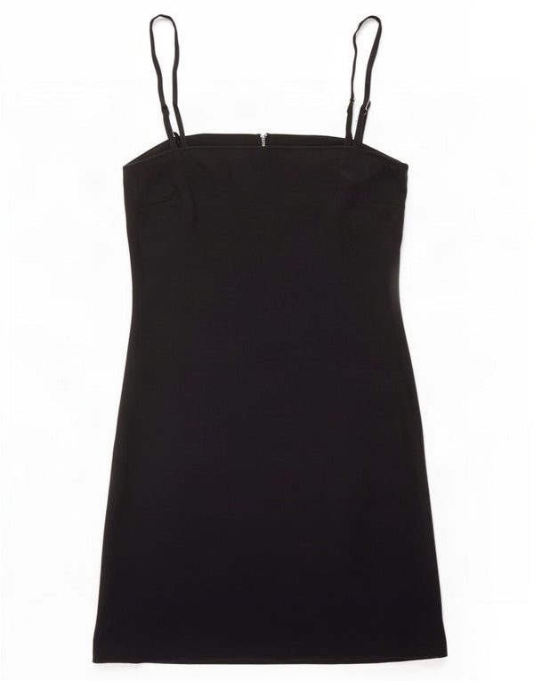 Abercrombie & Fitch Vestido lencero sin mangas para mujer UK 4 XS Lino negro