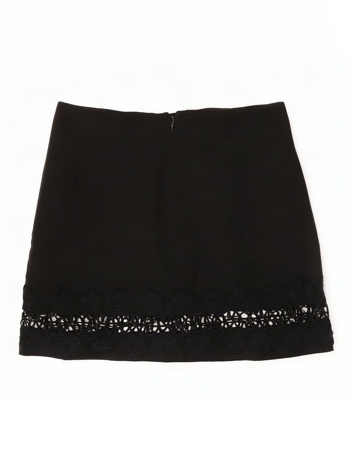 Topshop Minifalda para mujer UK 12 Medium W30 Poliéster floral negro