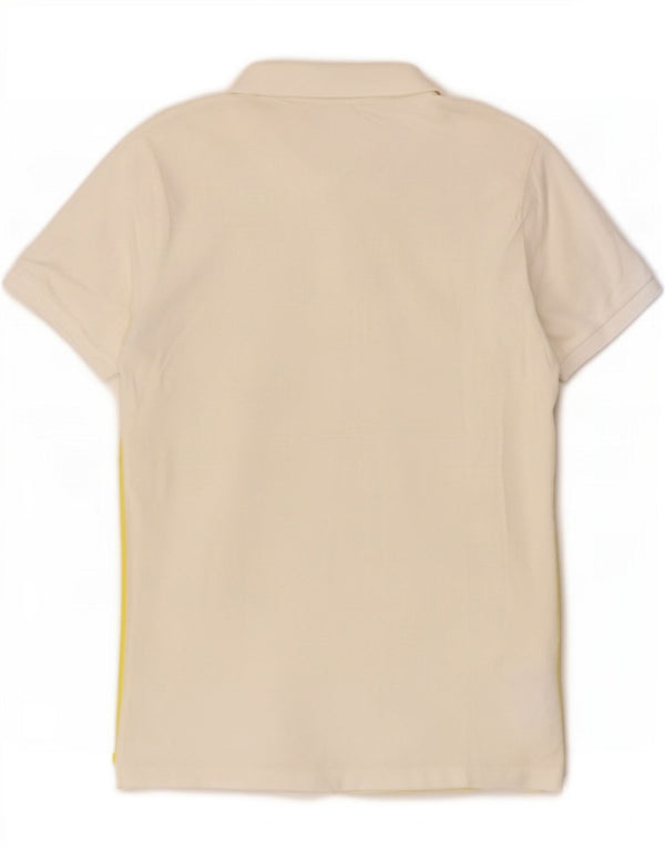 Calvin Klein Jeans Hombre Polo Gráfico Algodón Color Block Blanco Mediano