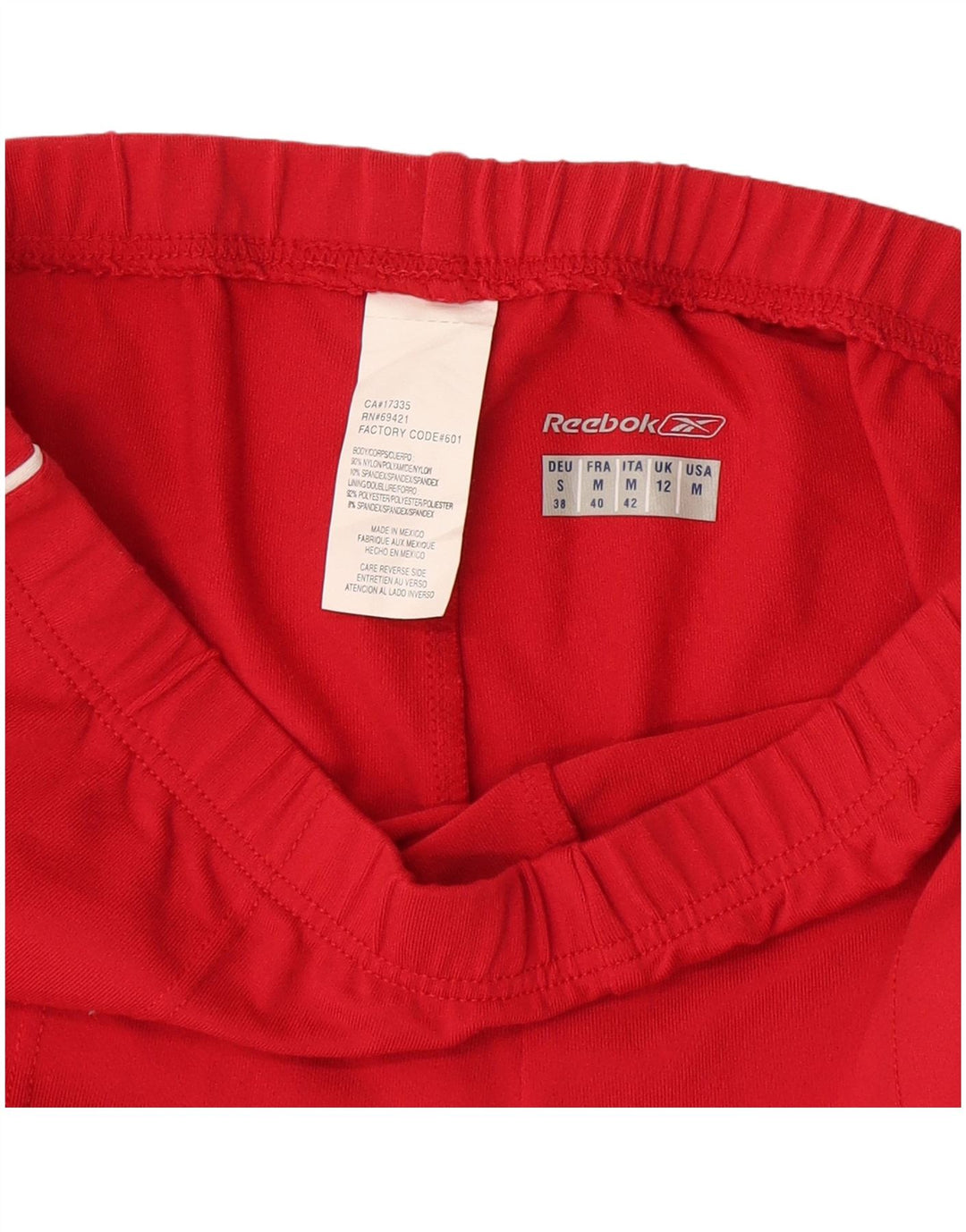 Reebok Pantalones de chándal para mujer UK 12 Medium Red Nylon