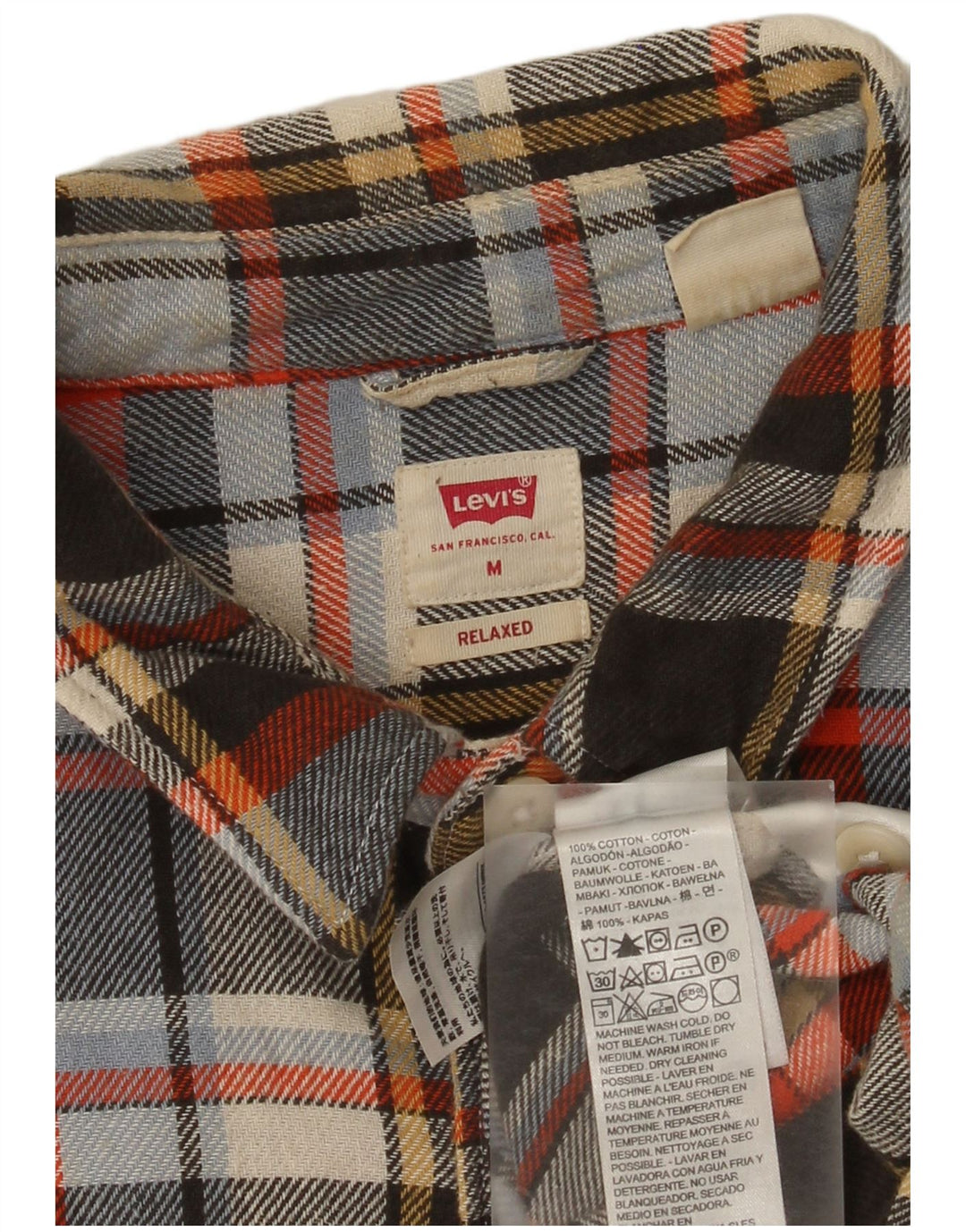 Levi's Camisa Relajada De Franela De Algodón A Cuadros Multicolor Mediana