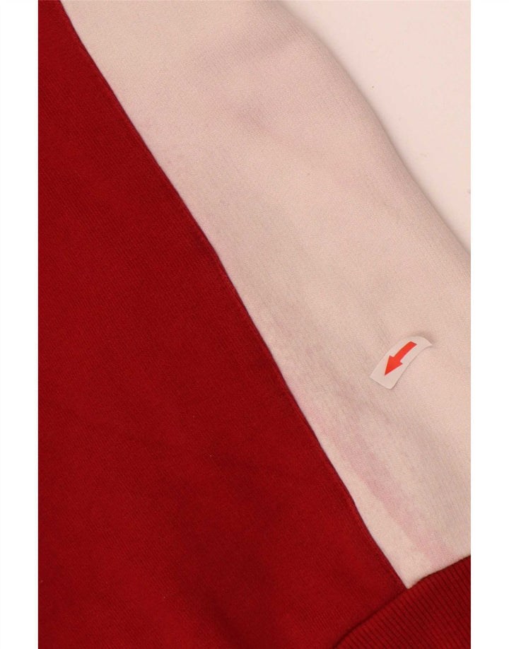 Datch Chaqueta superior de chándal con gráfico para hombre de algodón rojo con bloques de color grande