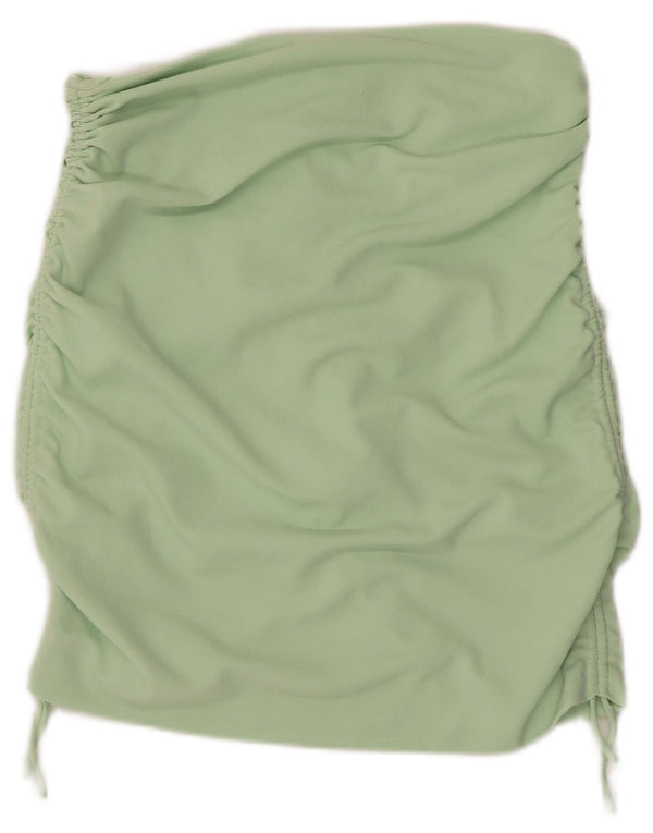Zara Mujer Falda Recta Grande W30 Verde