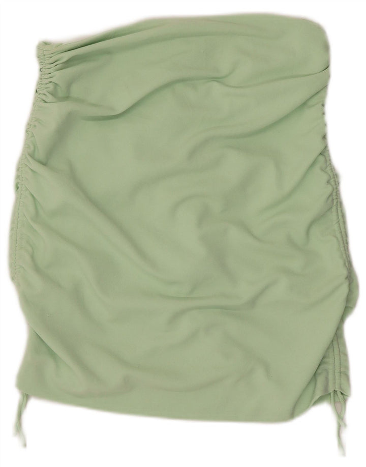 Zara Mujer Falda Recta Grande W30 Verde