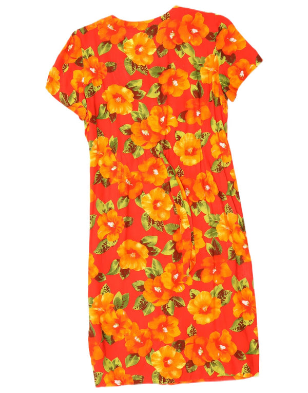Vestido camisero de manga corta para mujer Superior IT 46 Large Red Floral