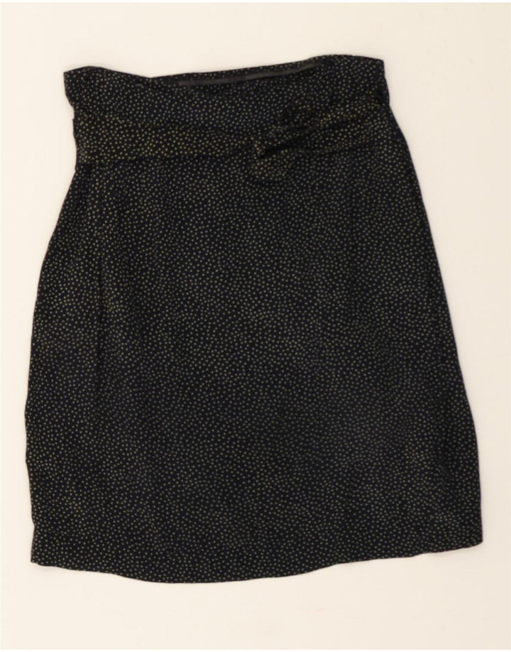 VINTAGE Womens Wrap Skirt W25 XS Black Spotted Vintage Vintage and Second-Hand Vintage from Messina Hembry 