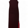 CLOCK HOUSE Vestido largo sin mangas para mujer UK 40 Poliéster rojo mediano