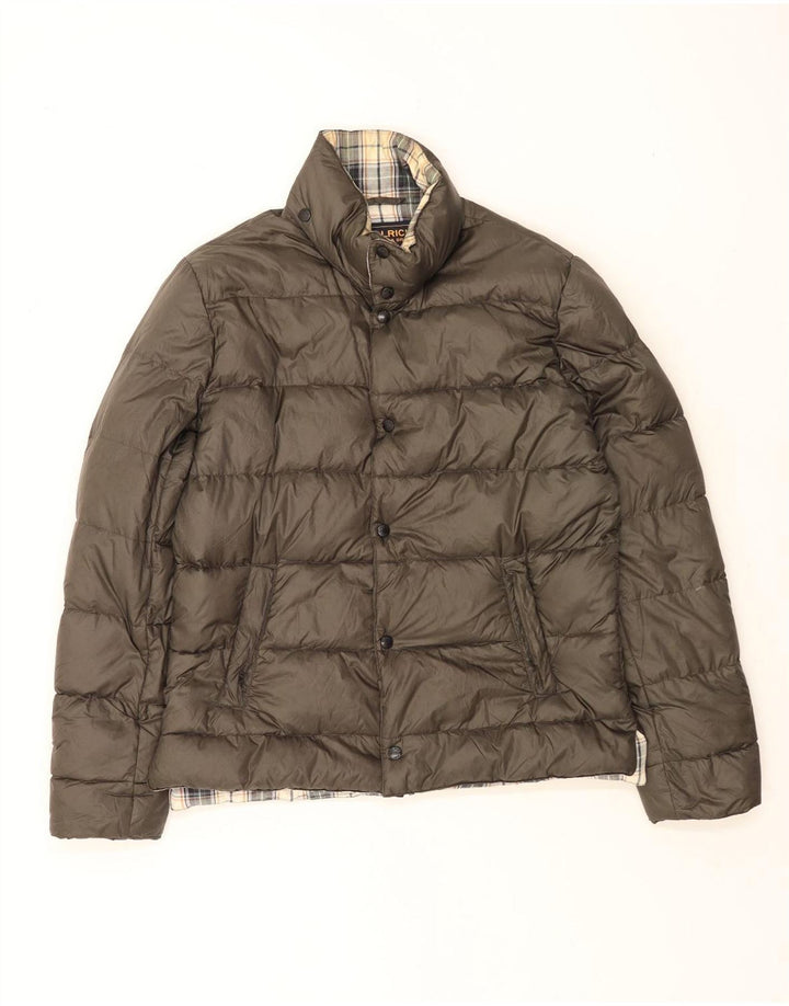 Woolrich Chaqueta acolchada para hombre UK 40 Large Khaki Nylon Classic