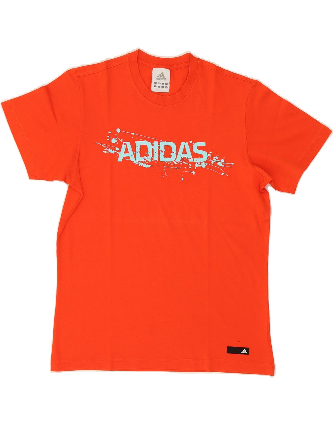 ADIDAS Mens Graphic T-Shirt Top Small Orange Vintage Adidas and Second-Hand Adidas from Messina Hembry 