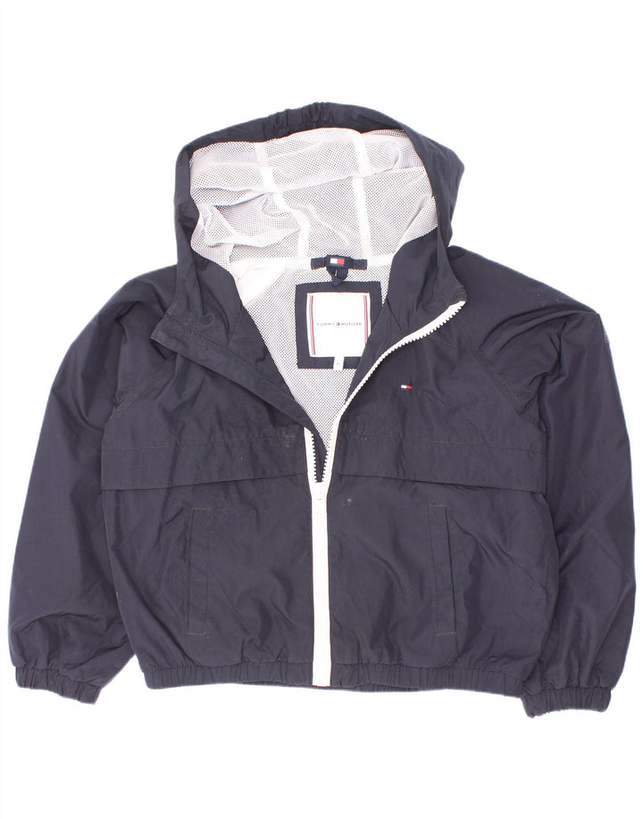 Tommy Hilfiger Chaqueta impermeable con capucha para niños 5-6 años Azul marino