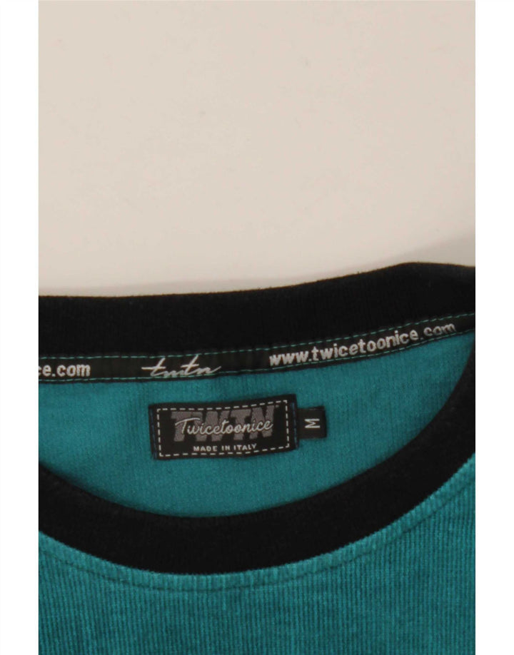 Vintage hombres sudadera jumper medio multicolor colorblock