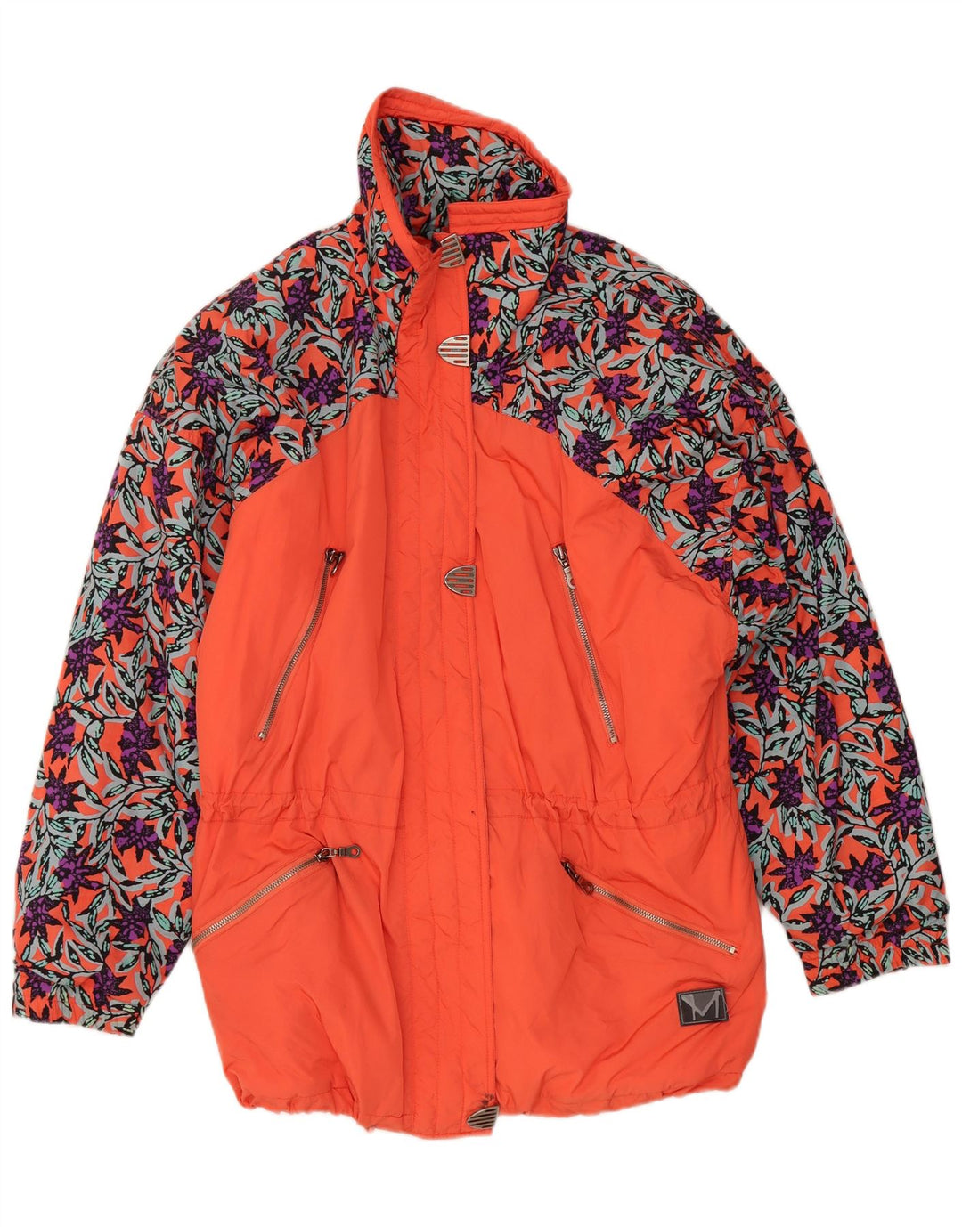 Maier Chaqueta de esquí extragrande para mujer UK 10 Small Naranja Floral Poliamida