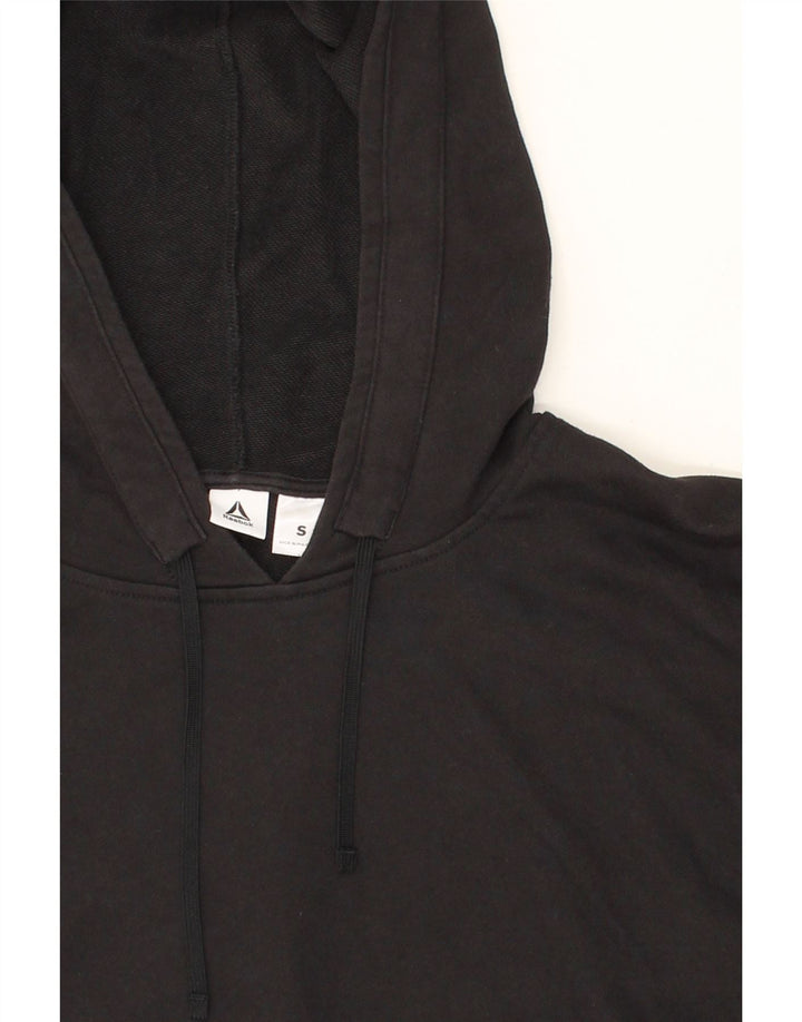 REEBOK Womens Oversized Hoodie Jumper UK 10 Small Black Vintage Reebok and Second-Hand Reebok from Messina Hembry 