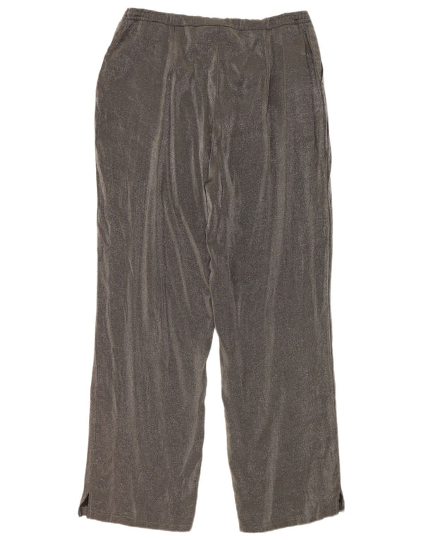 Pantalones informales rectos para mujer Marks & Spencer W32 L30 Viscosa gris