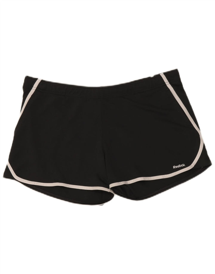 REEBOK Pantalones cortos deportivos para hombre Grande Poliéster negro