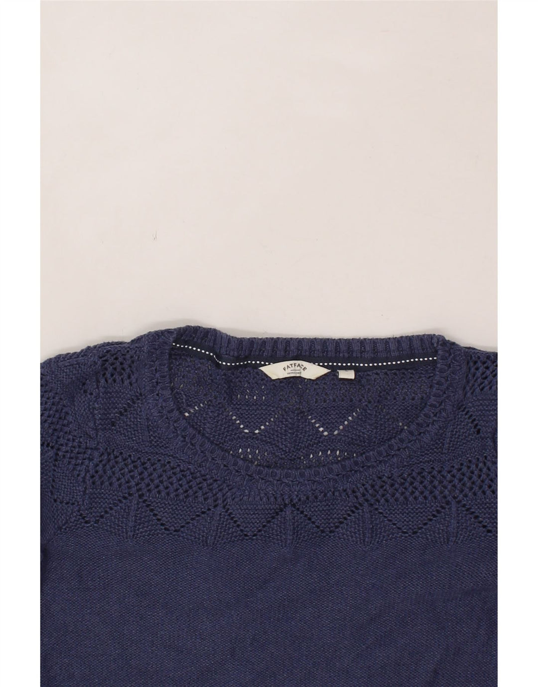FAT FACE Womens Boat Neck Jumper Sweater UK 8 Small Blue Vintage Fat Face and Second-Hand Fat Face from Messina Hembry 
