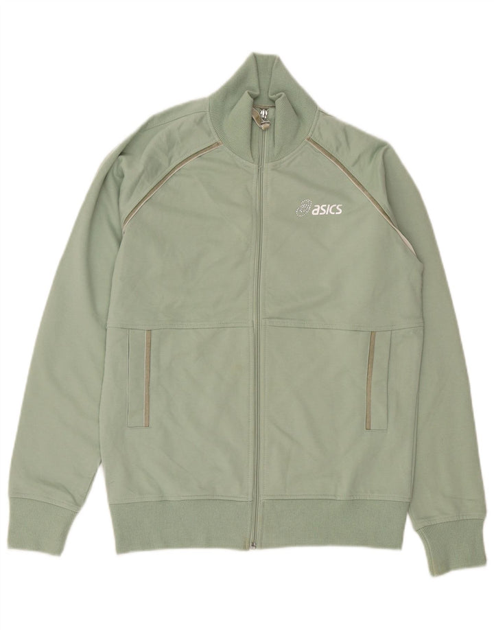 Asics - Chaqueta de chándal para mujer, talla 40, algodón verde medio