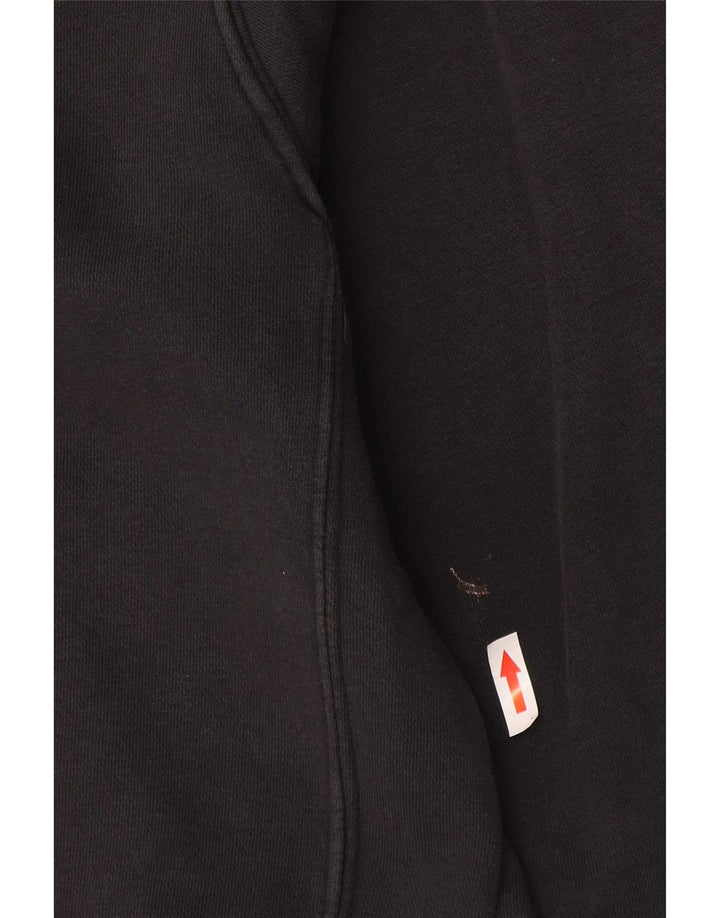 NIKE Sudadera con capucha gráfica para hombre, jersey de algodón negro mediano