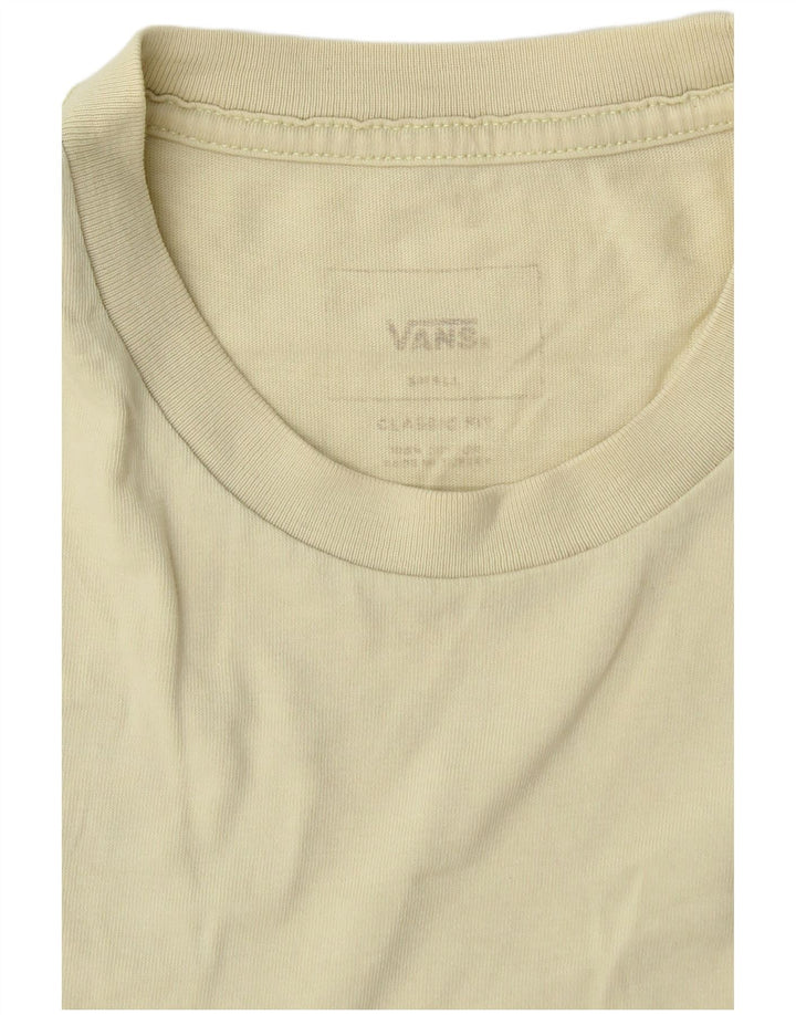 Vans Camiseta con gráfico de corte clásico para hombre, talla pequeña, amarillo