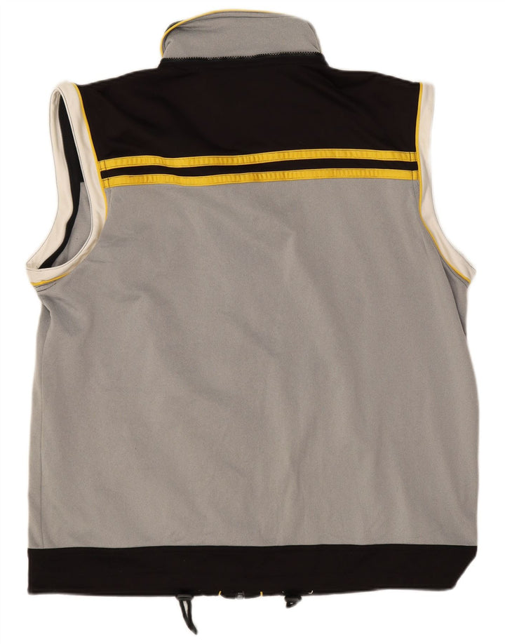 Fila Hombre Sin Mangas Chándal Top Chaqueta Grande Gris Colorblock Poliéster
