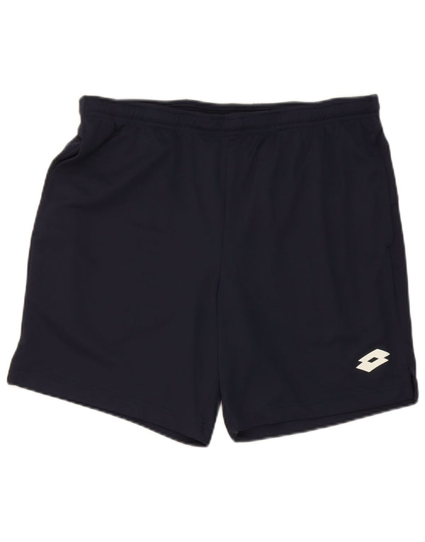 Lotto Mens Sport Shorts Large Navy Blue Polyester