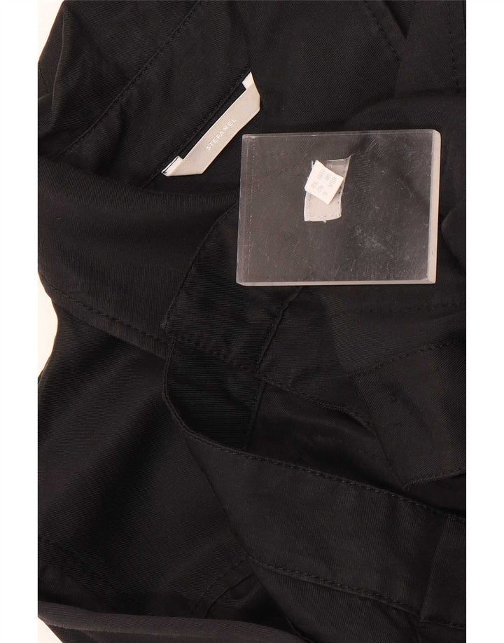 Stefanel Chaqueta bomber corta de manga 3/4 para mujer EU 38 Medium Black