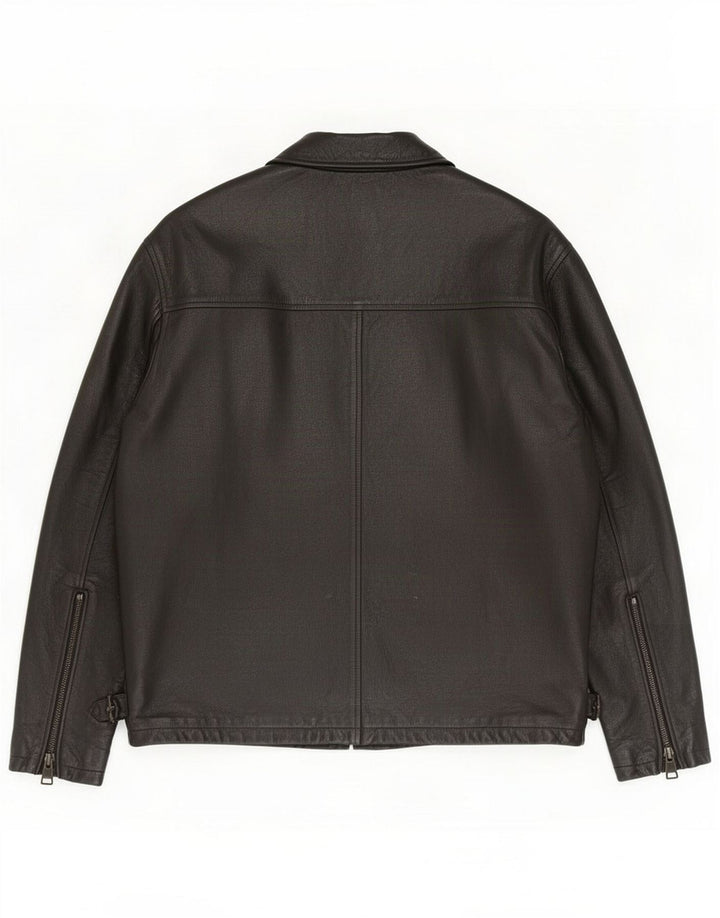 Gant Chaqueta de cuero Madison para hombre UK 42 XL Negro