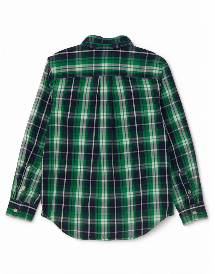 Chaps Camisa Niño 10-11 Años Algodón Cuadros Verde Medio