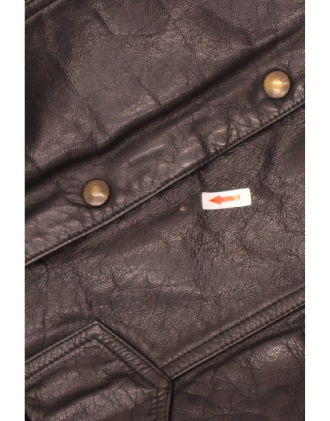 Vintage hombres chaqueta de cuero Reino Unido 40 grande negro