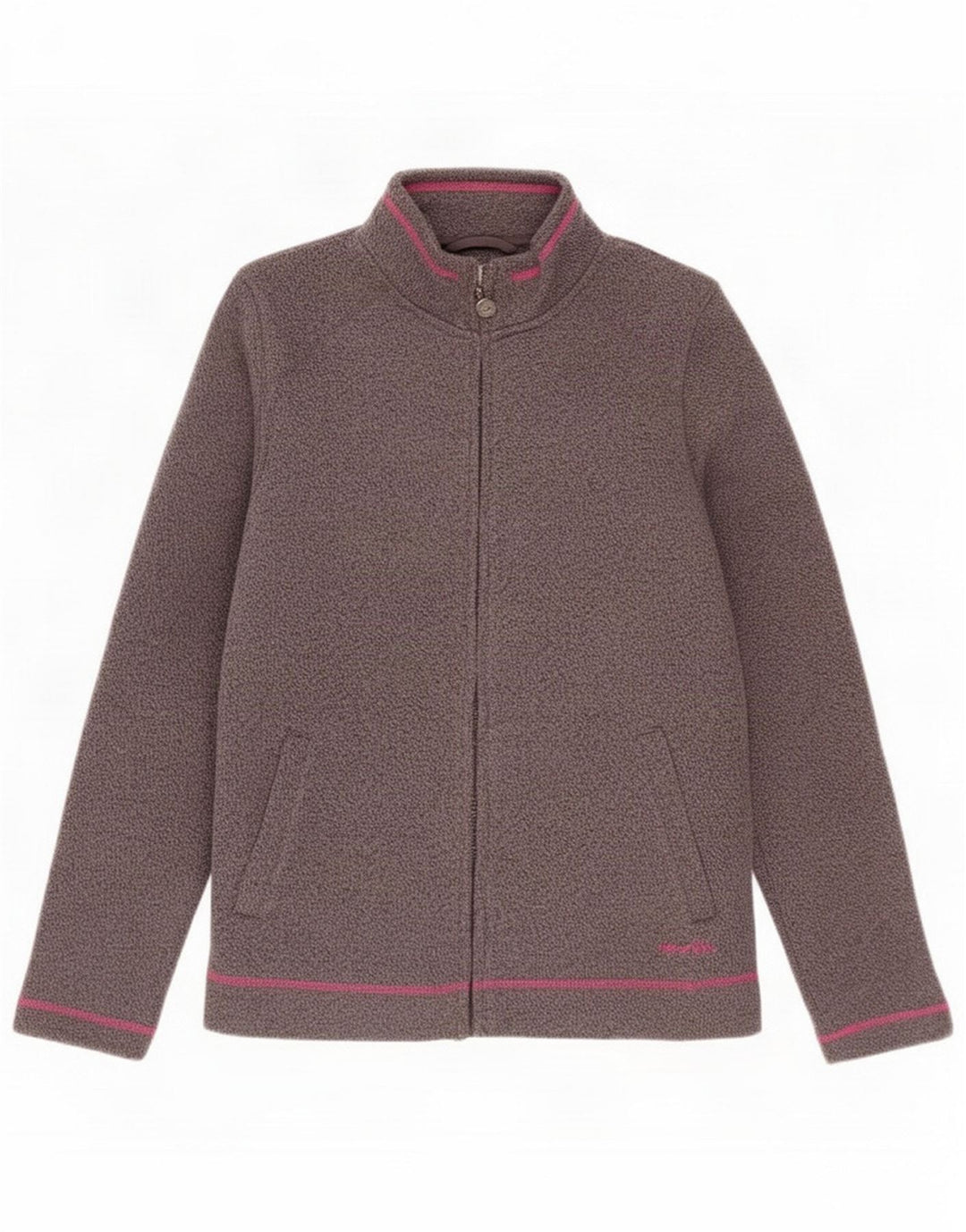 Weird Fish Chaqueta superior de chándal para mujer UK 40 Pequeña poliéster moteado gris