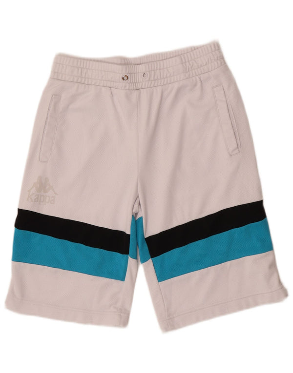 Kappa Hombre Shorts Deportivos Small Blanco Colorblock