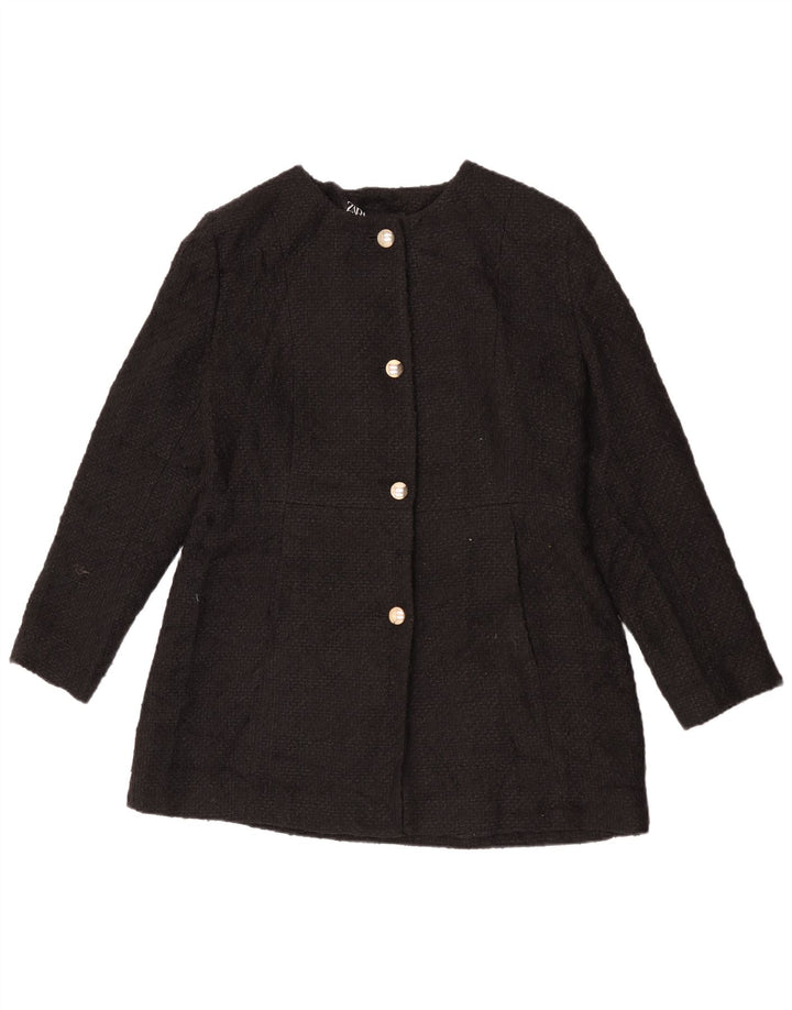 Zara Mujer Chaqueta Blazer De 4 Botones UK 40 XL Negro