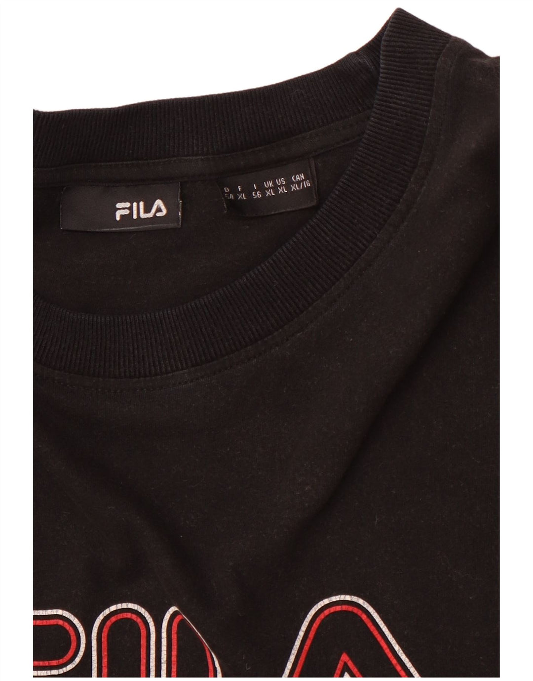 FILA Camiseta gráfica para hombre Top XL Negro