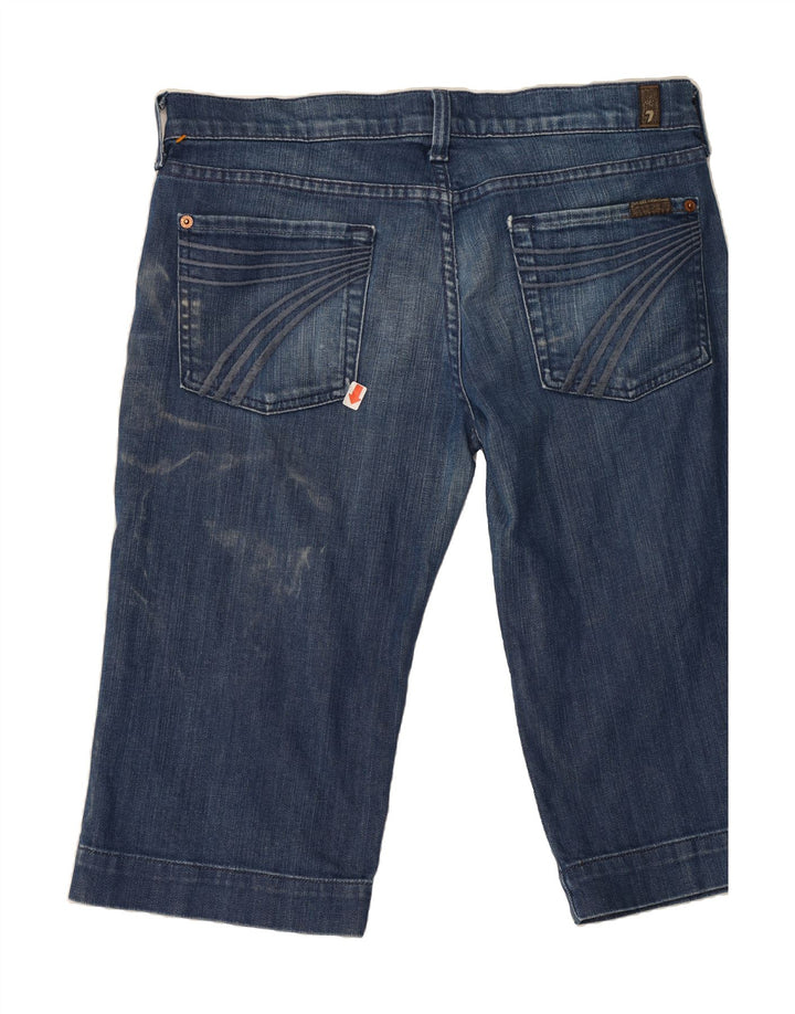 7 FOR ALL MANKIND Womens Bermuda Denim Shorts W29 Medium Blue Cotton Vintage 7 For All Mankind and Second-Hand 7 For All Mankind from Messina Hembry 