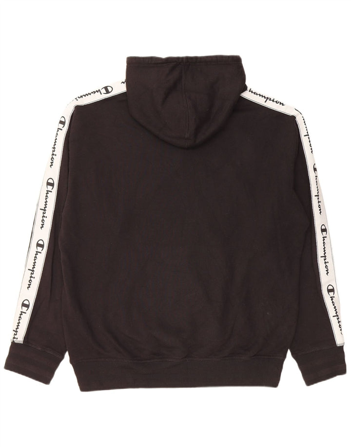 Champion Sudadera Con Capucha Gráfica Para Hombre Jersey De Algodón Negro Mediano