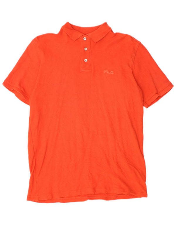 Polo Fila Hombre Algodón Naranja Medio