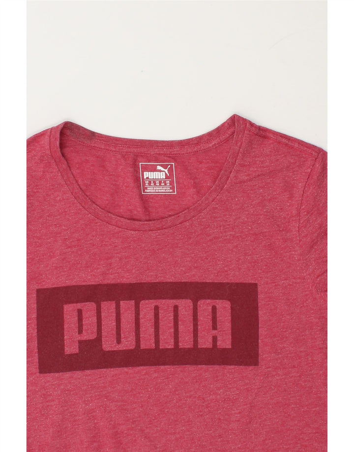 PUMA Womens Graphic T-Shirt Top UK 16 Large Pink Polyester Vintage Puma and Second-Hand Puma from Messina Hembry 
