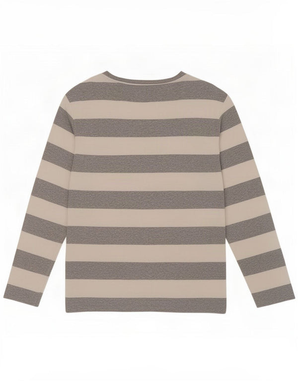 Tommy Hilfiger Camiseta de manga larga para mujer UK 20 2XL Algodón a rayas gris