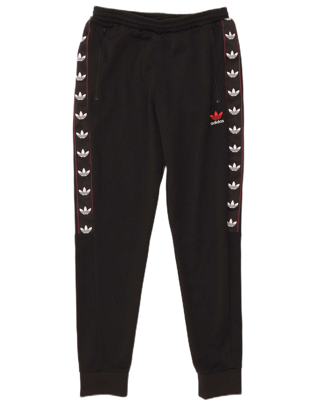 Adidas Hombre Graphic Chándal Pantalones Joggers Pequeño Poliéster Negro