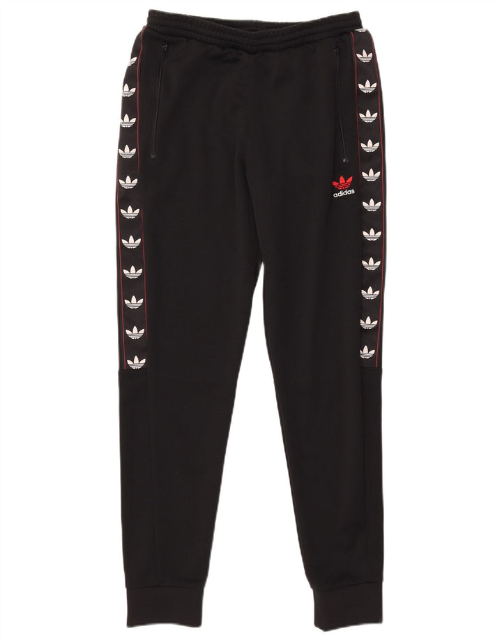 Adidas Hombre Graphic Chándal Pantalones Joggers Pequeño Poliéster Negro