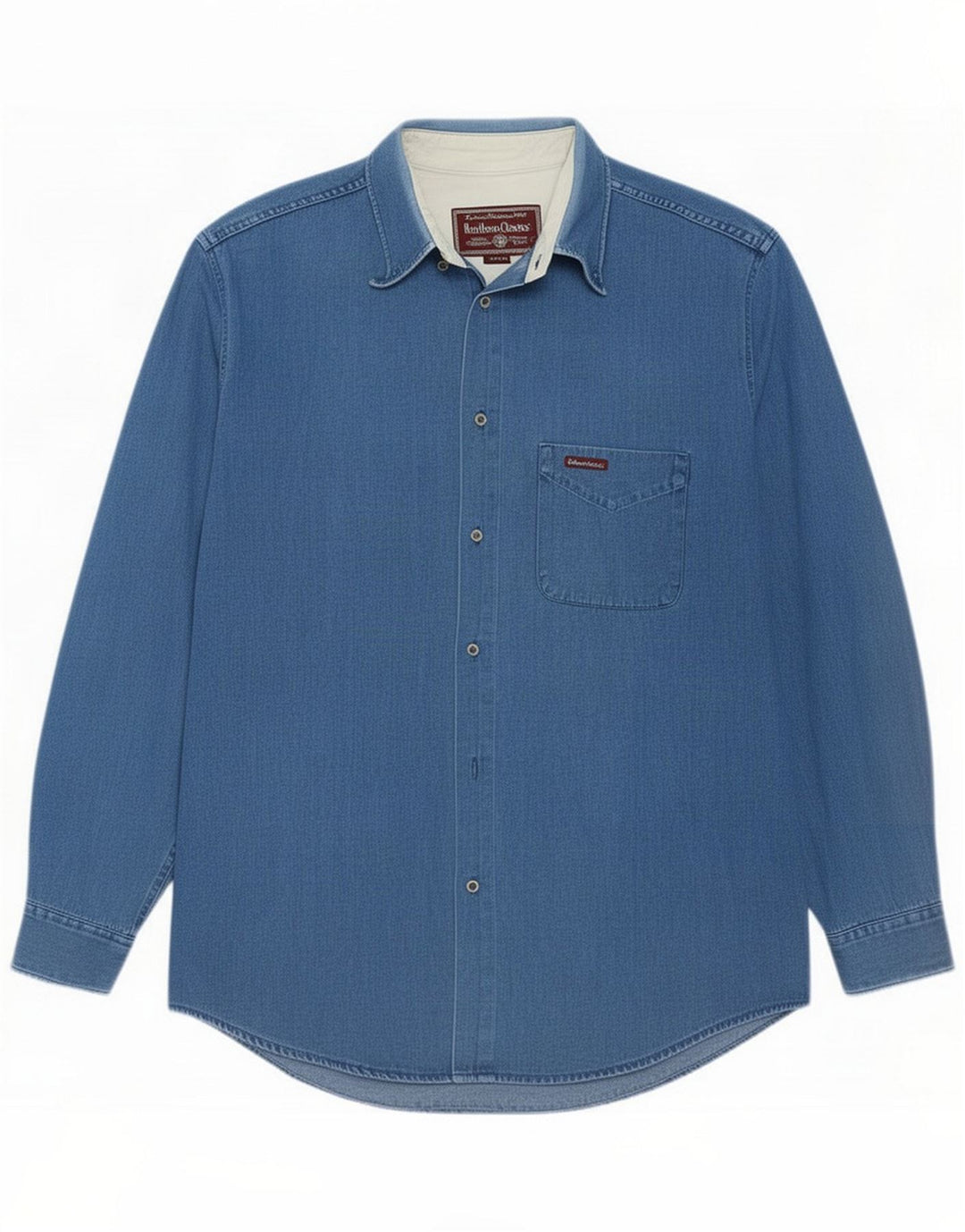 Camisa vaquera Marlboro Classics para hombre XL Algodón azul