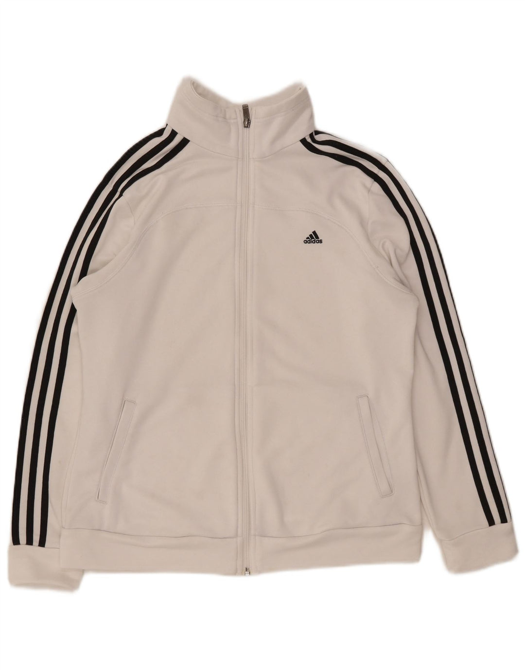 ADIDAS Mujer Climalite Chándal Top Chaqueta Reino Unido 16/18 Grande Blanco