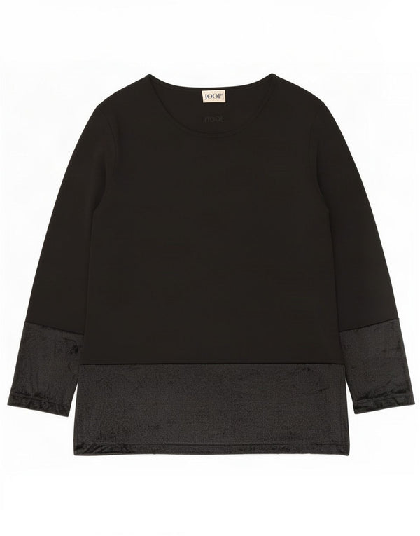 Joop Womens Top Long Sleeve IT 46 Large Black Viscose